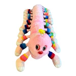 Vintage 1984 Commonwealth Lots-a-Legggs Caterpillar Plush 25"  Toy 20 Legs